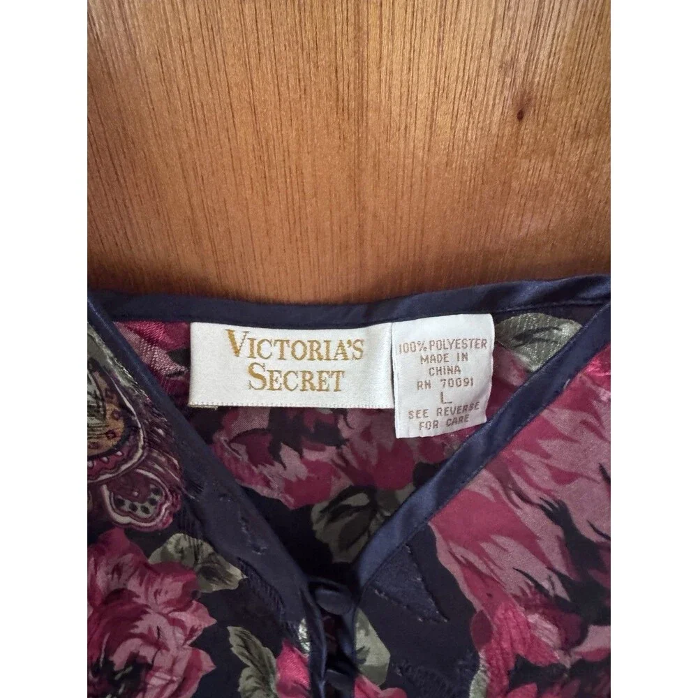 Vintage Victoria’s Secret Floral Teddy Bodysuit L Sheer Lace Paisley Lingerie